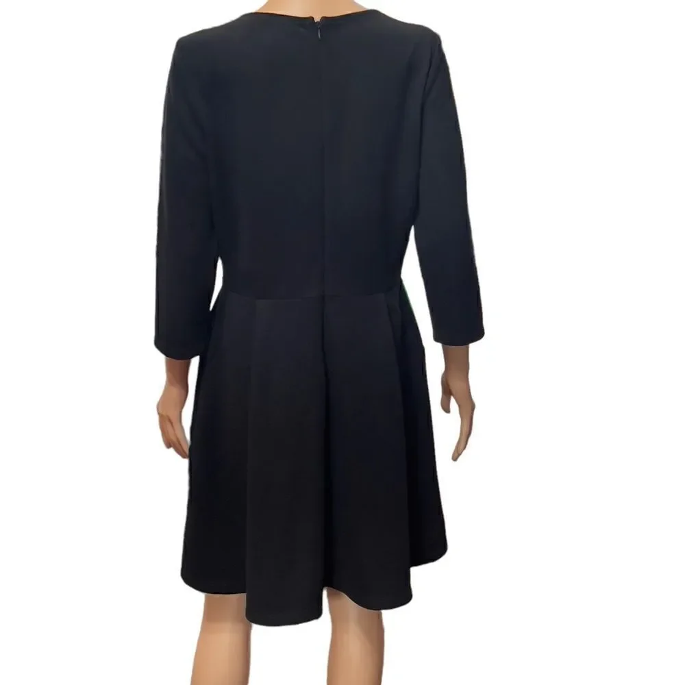 attention Black 3/4 Sleeve & Front Pocket Dress LARGE
